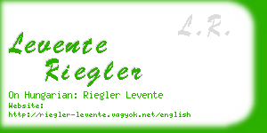 levente riegler business card